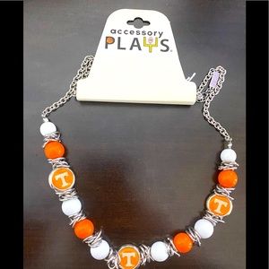 Orange and White Tennessee Vols Necklace